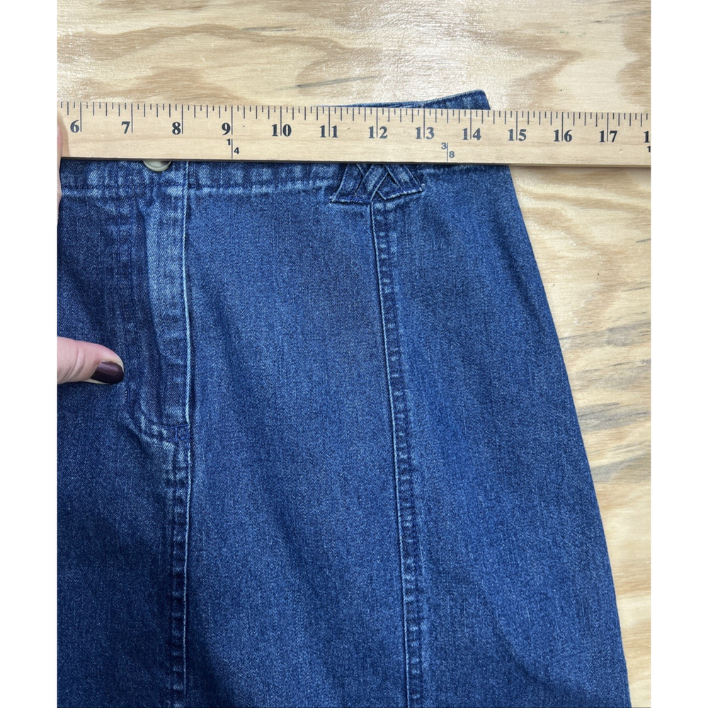 Vintage White Stag Denim Maxi Skirt Y2K Size 6 Blue Boho Casual Western - Picture 8 of 10